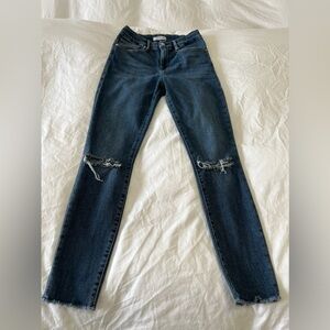Good American Good Legs Cropped High Waist Skinny Jeans Blue Size 4/27.